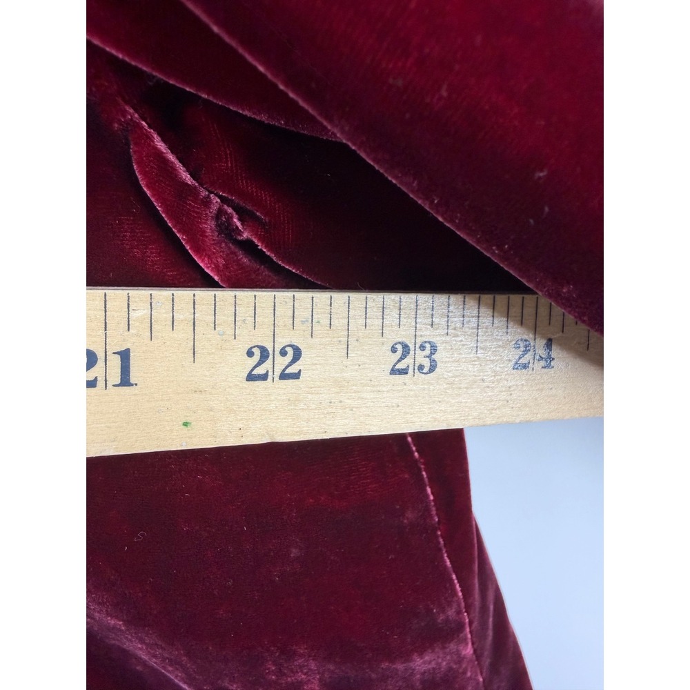 Eileen Fisher Velvet Shirt Women Large Burgundy Silk Blend Button Front Tunic - Picture 8 of 8